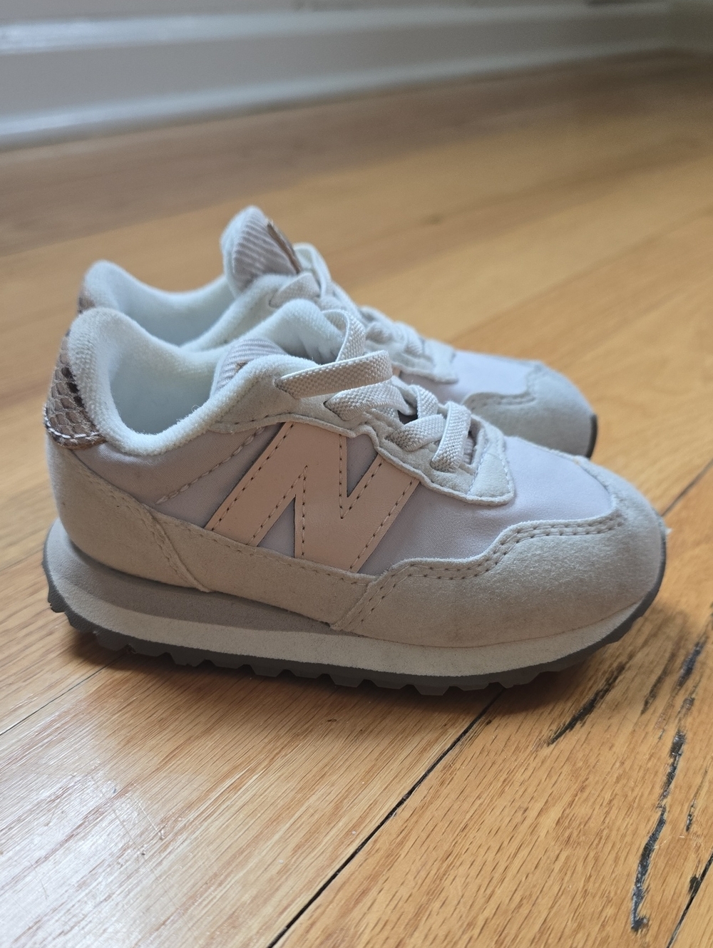 Kids New Balance Neutral Pink Accent Sneakers - Classic Casual Shoes